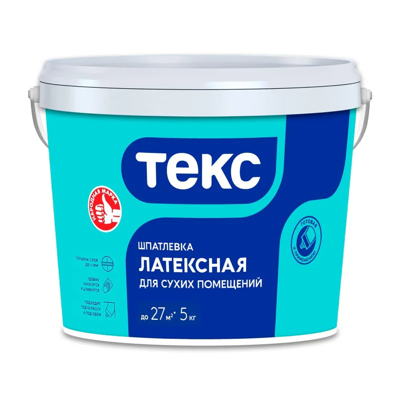Шпаклевка латексная Текс Профи, 5 кг
