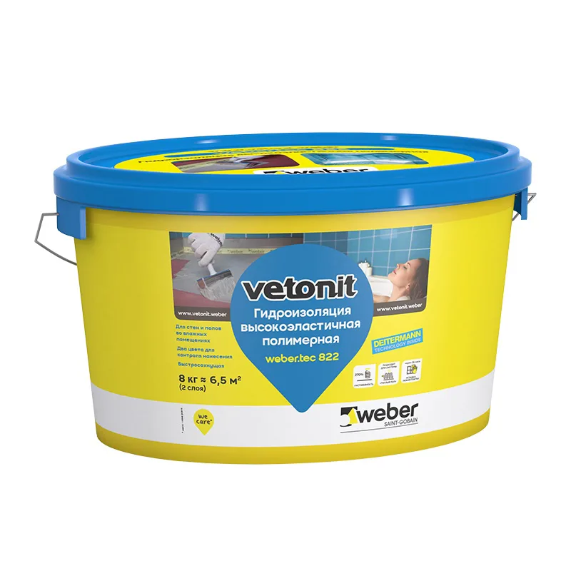 Мастика Vetonit Tec 822 серый, ведро 8 кг