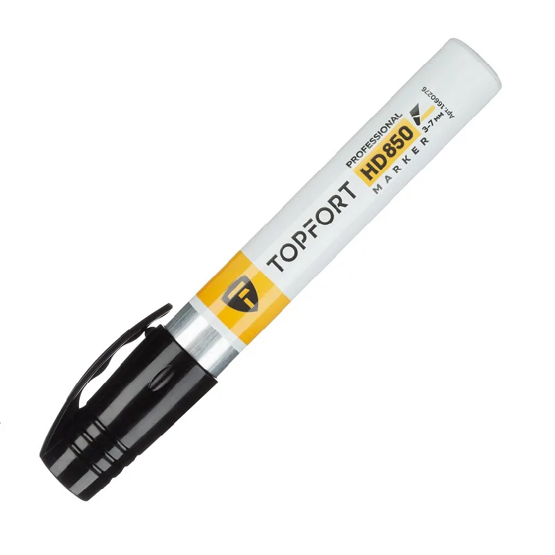 Маркер для агрессивной среды Topfort HD 850 черный 3-7 мм, скош. наконечник