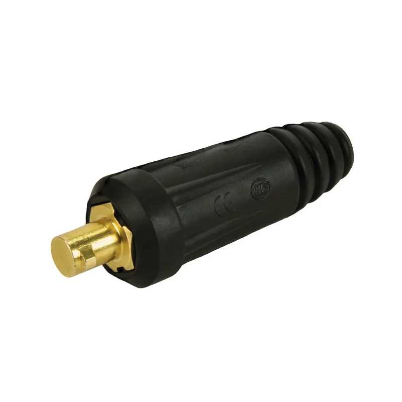 Вилка для сварочного кабеля Elitech 014900 DX 50, резина/латунь, черный (2 шт)