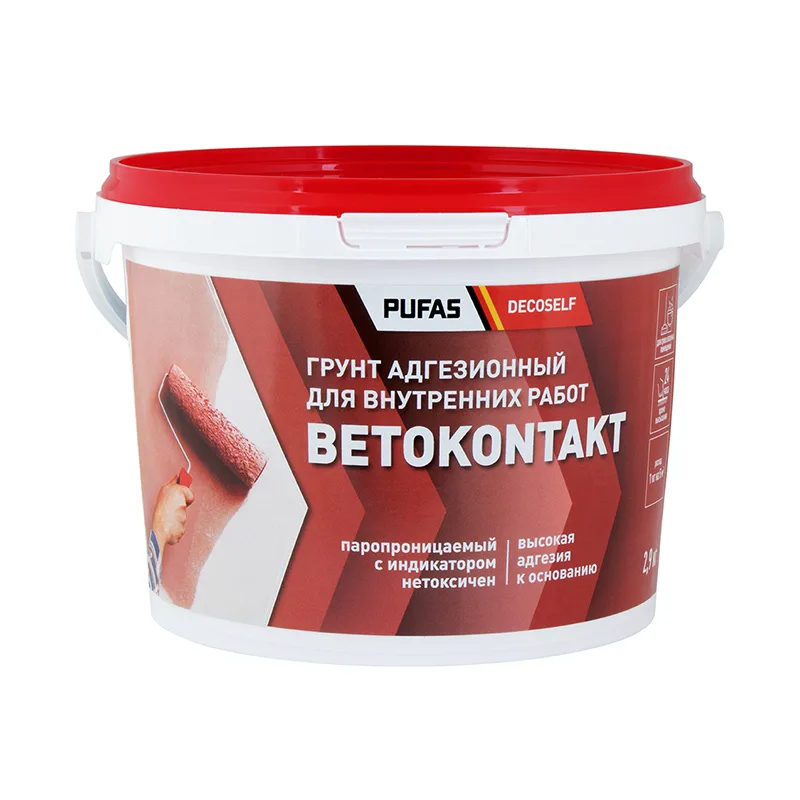 Грунтовка Бетоконтакт Pufas Decoself для внутренних работ, мороз (2,9 кг)