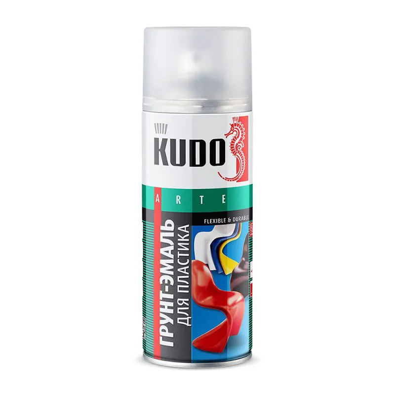 Грунт-эмаль для пластика Kudo KU-6005 светло-серая RAL 7035 (0,52 л)