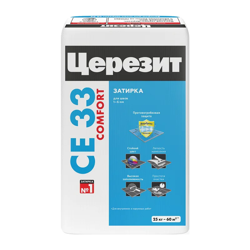 Затирка Церезит CE 33 S №01 белый, 25 кг