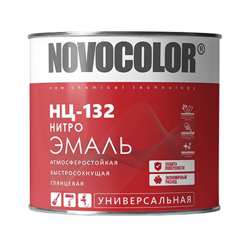 Эмаль Novocolor НЦ-132 желтая (1,7 кг)