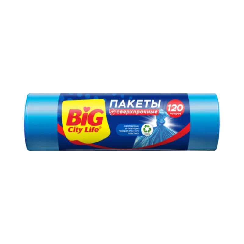 Мешки для мусора сверхпрочные Big City, 120 л (10 шт)
