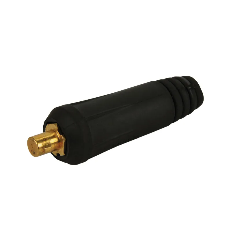 Вилка для сварочного кабеля Elitech 014700 DX 25 резина/латунь, черный (2 шт)