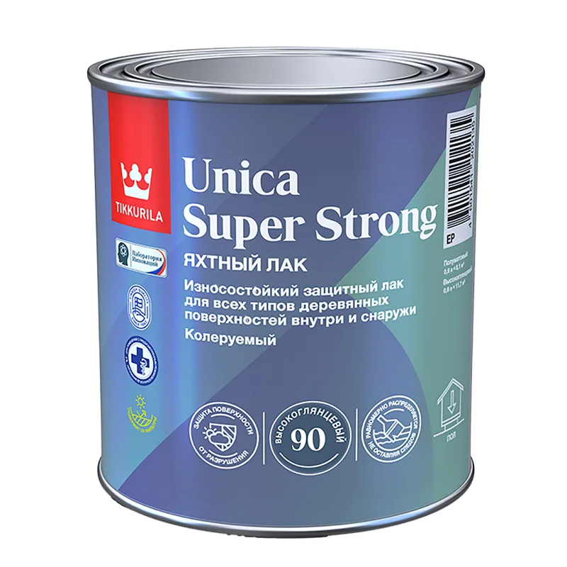 Лак Tikkurila/Tikkivala Unica Super Strong EP глянцевый (0,9 л)