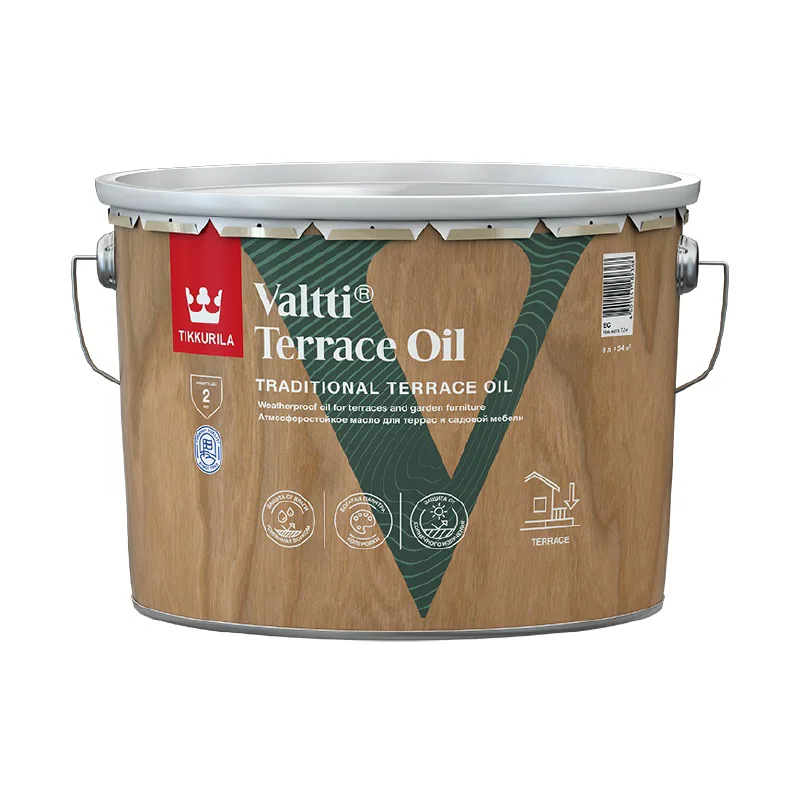 Масло для террас Tikkurila/Tikkivala Valtti Terrace Oil EC (9 л)