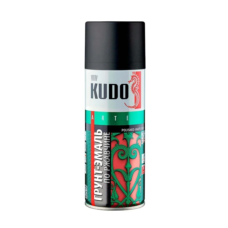 Грунт-эмаль по ржавчине Kudo KU-319005 RAL 9005 чёрный (0,52 л)