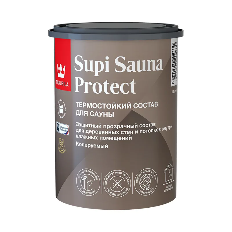 Защитный состав для саун Tikkurila/Tikkivala Supi Sauna Protect п/мат. (0,9 л)