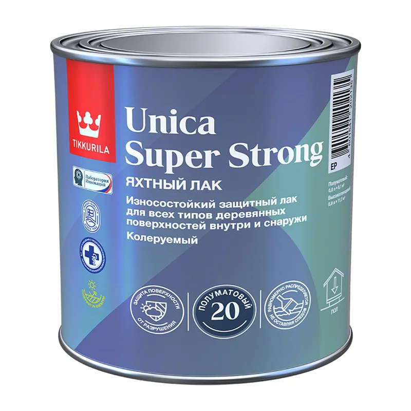 Лак Tikkurila/Tikkivala Unica Super Strong EP полуматовый (0,9 л)