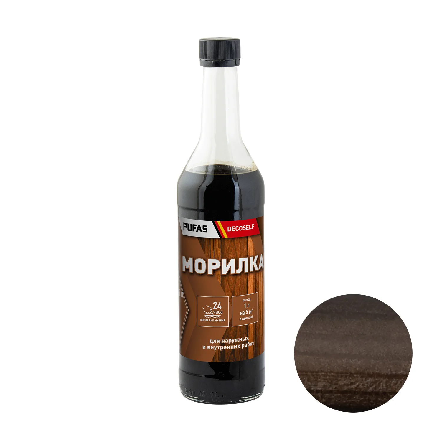 Морилка неводная Pufas Decoself дуб мореный (0,5 л)