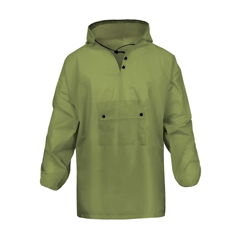 Дождевик Hoody Eva, зеленый, с чехлом, 100 мк